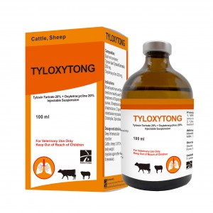 Tylosin Tartrate 20% + Oxytetracycline 20% injection